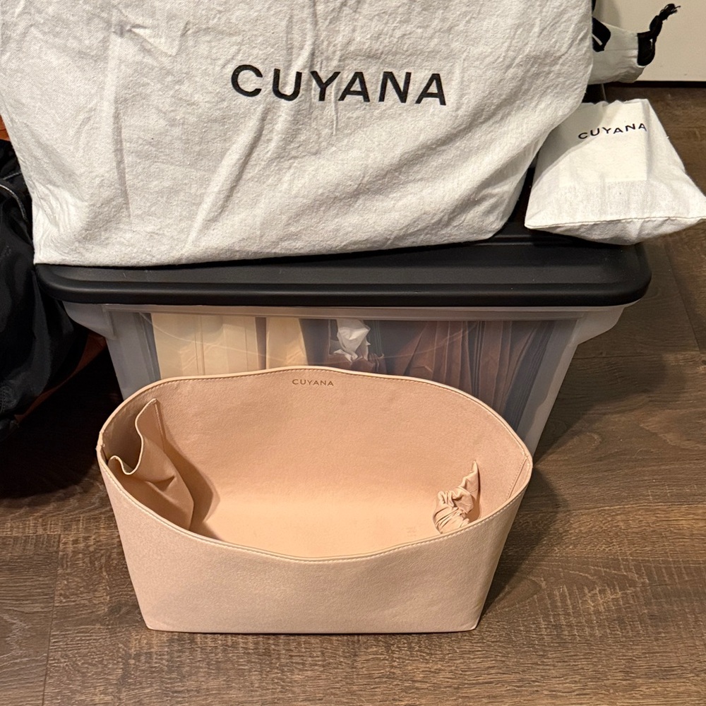 Cuyana Soft Pink Leather Organizer